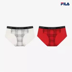 [휠라언더웨어] 아웃핏 홀리데이 체크나염 드로즈 2종 택 (FI4DRG1443F_2SKU)