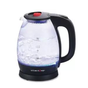 키친플라워 커피포트 유리 전기포트 전기주전자 1.7L/가정용/주전자/사무실/스텐/탕비실/학교/전기