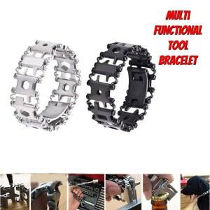 남성용 스테인리스강 멀티 팔찌 수공구 시계 도구 키트 액세서리 트레드 야외 생존 29 IN 스트랩