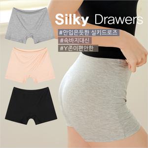 R31301실키 속바지 대신 팬티 한장으로 끝 여성 드로즈 위생용품 착용가능 여자 사각팬티 여성 속옷 세트