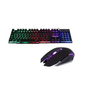 지클릭커 GMK-220 레인보우 게이밍 기계식 키보드 마우스 세트