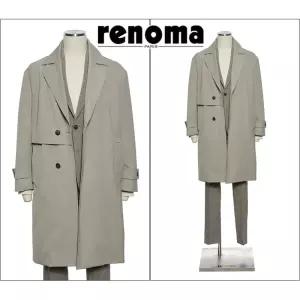 [롯데백화점]레노마 F/W가을/봄/초겨울까지 입는 트렌치코트 세미오버핏 베이지컬러 EK3653