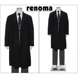 [롯데백화점]레노마 F/W 가을/봄/초겨울까지 입는 트렌치코트 세미오버핏 블랙컬러  EK3653