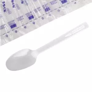 현대 물산 아이존 일회용 수저 100개 1봉 업소용 대용량 플라스틱 도시락 숟가락 개별 포장/세트/배달/업소