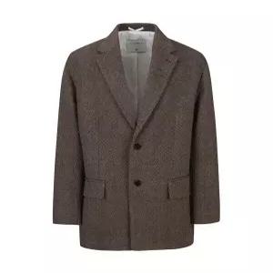 [STEIN GARTEN] W100 헤링본 싱글 캐주얼 자켓 브라운프린트(PHEAX4923)