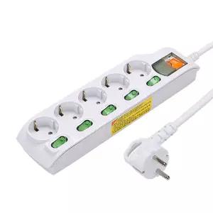 멀티탭 과부하차단 메인 개별 스위치 5구 3M 16A 난연 일신 멀티콘센트