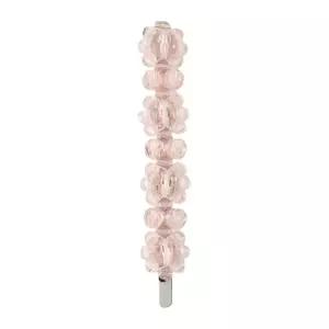 핑크 크리스탈 플라워 헤어 클립 CLP4 0903 PALE PINK