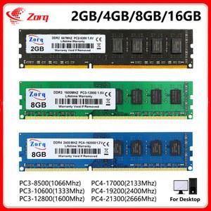 데스크탑 메모리 DDR3 DDR4 4GB 8GB RAM PC3 1333 1600 1 5V 2133 PC4 2400 2666 10600 12800 240 핀 2V 16GB DIMM PC