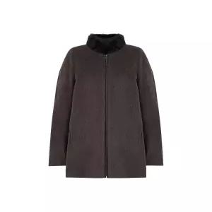 [올리비아하슬러]카라밍크 가죽배색 알파카 울코트_OHDWCT201 OHDWCT201