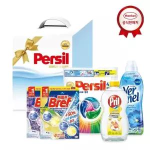 헨켈 선물세트 퍼실 디스크 26개입+버넬0.9L+프릴700ml+브레프1p 2개
