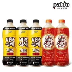 팔도 1.5L 비락 식혜 제로 3개 + 수정과 2개 총 5패트