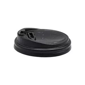 [이룸팩]13/10온스 개폐 테이크아웃종이컵뚜껑리드 블랙1000개
