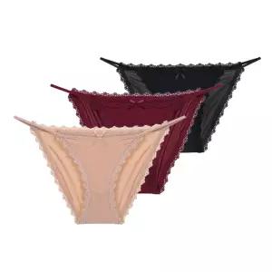 3장 세트 코지 스트링 삼각 끈팬티 노라인 누디 여성팬티 여성속옷