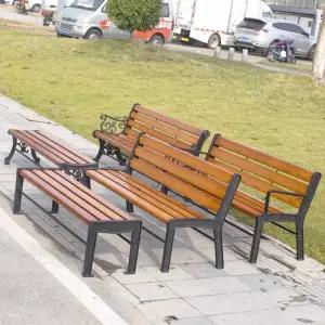 원목 방부목 야외 등받이 벤치 의자 팔걸이 암체어 등의자 철제 아파트 놀이공원 수목원