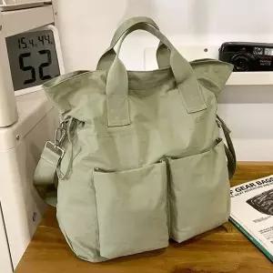 여자가방 데일리 나일론 가방 보부상 토트 숄더 백 카키 (WFJC36D)