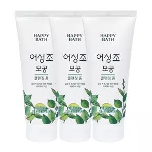 해피바스 어성초 모공 클렌징폼 200g x3