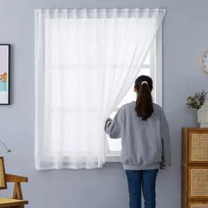 붙이는 쉬폰 버티컬 벨크로 찍찍이 커튼 커텐 창문 블라인드 가리개 가림막