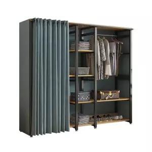 튼튼한 조립식 옷장 커튼 시스템 비키니 시스템행거 드레스룸 대용량