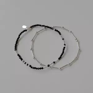 925실버볼 믹스 밴딩팔찌 2종 레이어드 스피넬 원석 팔찌 