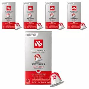 일리 네스프레소 가정용 회사 클래식 로스트 에스프레소 그라운드 캡슐커피 5.7g 10개입 5개