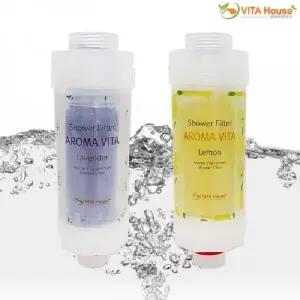 아로마 비타 샤워필터 2개 연수기 염소 테라피 리필