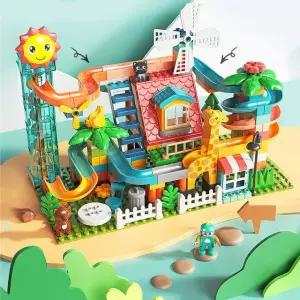 애니멀 마블런 블럭 255pcs 유아 구슬트랙 블록 완구