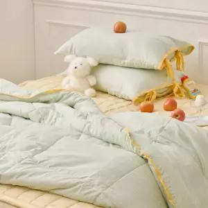 [모던하우스] ON 소르베 데이즈 그린 스트라이프 퀸 차렵이불 200x230