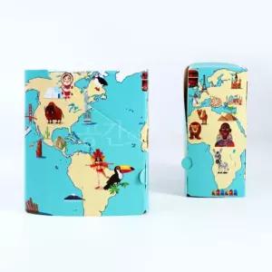 세계 지도 책 모양 상자 미니 박스 (10x10cm) 1개 다문화 여행 기념 선물 답례품 소형