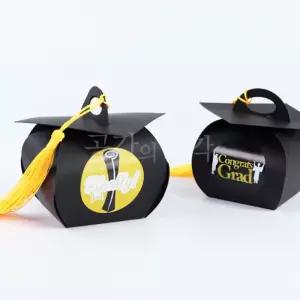 학사모 모양 미니 상자(1개) 종이 박스 간식 선물 포장 소형 수료식 졸업식 어린이집 유치원