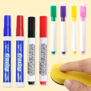 보드마카 얇은 수성 매직 화이트 보드 칠판용 마커 펜 잘지워지는 굵은 둥근닙 지우개 자석