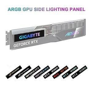 측면 패널 RTX AURA 5090 PC VGA 조명 백플레이트 ROG RX6800 GTX 3090 미니 5080 4090 6900XT MOD 라이트보드 SYNC