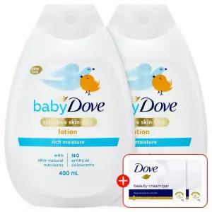도브 베이비로션 400ml 3종 2개 (카밍/리치) 안심 유아동 바디로션 크림
