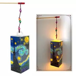 초롱등 색칠 만들기-명화/공예/공작/학습용/교육용/DIY/등만들기/무드등/간접등/꾸미기/만들기/어린이/아동