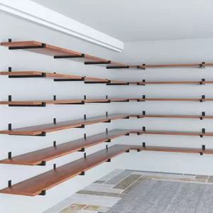 벽선반 원목 벽걸이 나무선반 무타공 장식 벽 거실 주방 벽걸이선반 벽에붙이는선반 무지주 우드 진열대