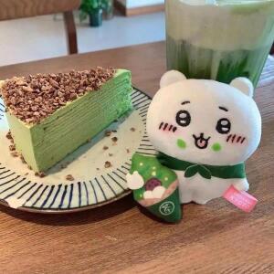 귀여운 말차 Chikawas 우사기 봉제 인형 호수 비와 한정 가방 펜던트 하치와레 플러시 장난감 키 체인 소녀