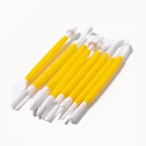 민화샵 클레이도구 찰흙칼 노랑 8종세트