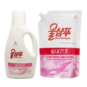 애경산업 울샴푸 실내건조 오리지널 용기 1L/리필 1.3L 액체형 세탁세제