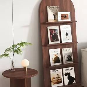 잡지꽂이 원목 진열장 스탠드형 길이60x폭7.5x높이120 카페 정리 인테리어