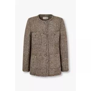 [VOV](대구신세계) 프린지 트림 헤링본 하프 재킷 7124410504