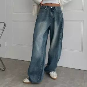 여자 벌룬코튼팬츠 와이드 로우라이즈 청바지_4