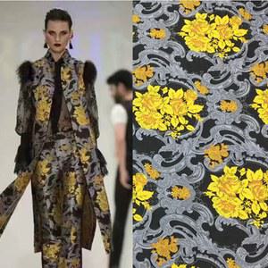 브로케이드 자카드 원단 가을 겨울 세트 코트, 바람막이 원피스 천, 유럽 브랜드 패션 디자인, 바느질 도매 재료