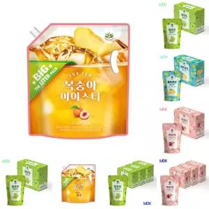 1.5L 복숭아 아이스티/음료/파우치/편의점/에이드/시원한/액상/아이스/간편/음료수/과일/주스/낱개/개별/