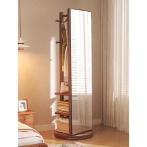 회전 전신 선반 대리석 옷가게 거울 액세서리