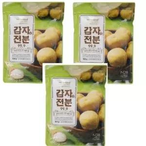 [노브랜드] 감자맛전분99.9 350gx3 총 1.05kg 각종 다용도 캠핑 가정 간편 No brand 야외행사