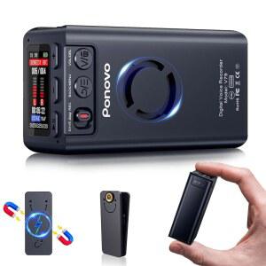 128GB 마그네틱 디지털 음성 녹음기, 45일 연속 녹음, 비밀번호, 클립, 금속 하우징이 있는 활성 오디오 회의 강의를 위한 2159 전문 소음 감소 기능