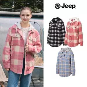 25FW 지프 여성 패딩 체크셔켓 1종