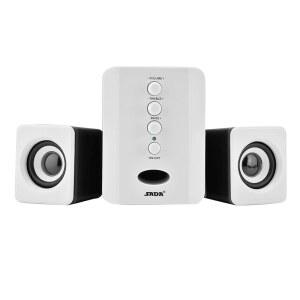 비너 SADA D-202 미니 USB 2.1 유선 결합 스피커 베이스 음악 서브우퍼 데스크톱 노트북 태블릿 PC 스마트폰 (화이트)