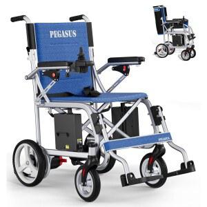 전동 휠체어, 31파운드 경량 올터레인 파워 휠체어 휴대용 접이식 리튬 배터리 2개가 장착된 22마일 장거리 주행 거리, 항공사 승인