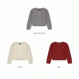 후아유 여성 스티브 아란 케이블 스웨터  Steve Aran Cable Sweater_WHKAF4T12FSG