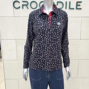 [크로커다일레이디]프린트카라티셔층CLEWTS218-BK_BP